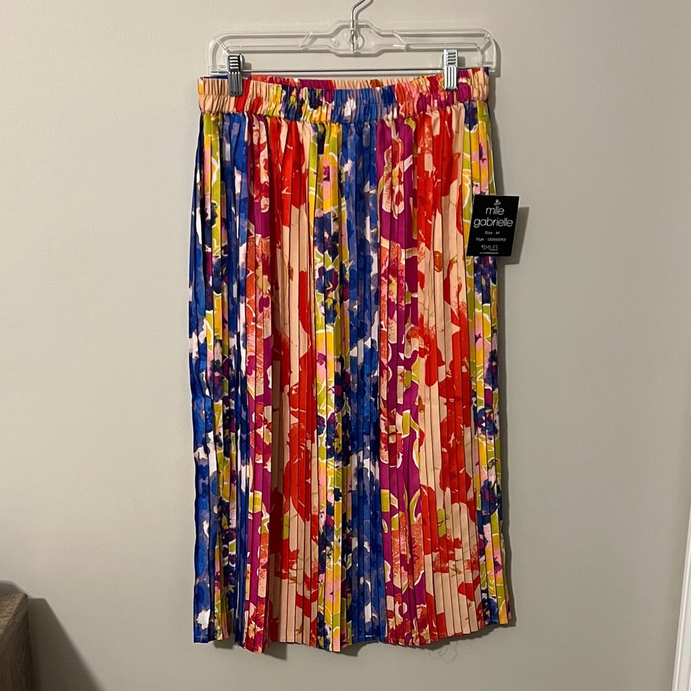 Mlle Gabrielle Colorful Pleated Skirt